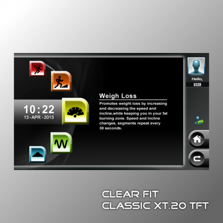 Фото 9 - Беговая дорожка Clear Fit Classic XT.20 TFT.