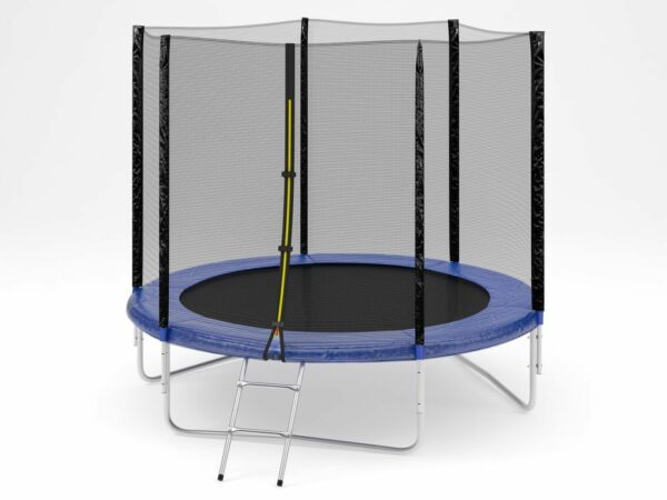 Фото 1 - Батут Diamond fitness external 8 FT (244 см) с защитной сеткой и лестницей.