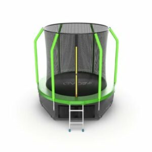 Фото 4 - EVO JUMP Cosmo 6ft (Green) + Lower net. Батут с внутренней сеткой и лестницей, диаметр 6ft (зеленый) + нижняя сеть.