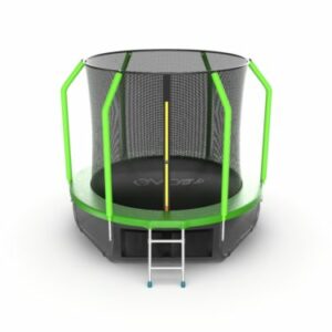 Фото 11 - EVO JUMP Cosmo 8ft (Green) + Lower net. Батут с внутренней сеткой и лестницей, диаметр 8ft (зеленый) + нижняя сеть.