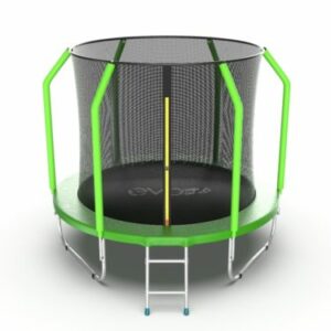 Фото 12 - EVO JUMP Cosmo 8ft (Green) Батут с внутренней сеткой и лестницей, диаметр 8ft (зеленый).