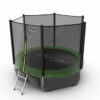 Фото 2 - EVO JUMP External 8ft (Green) + Lower net. Батут с внешней сеткой и лестницей, диаметр 8ft (зеленый) + нижняя сеть.