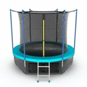 Фото 8 - EVO JUMP Internal 8ft (Wave). Батут с внутренней сеткой и лестницей, диаметр 8ft (морская волна) + нижняя сеть.