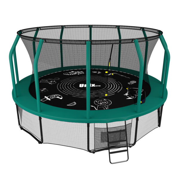 Фото 1 - Батут UNIX line SUPREME GAME 14 ft (green).