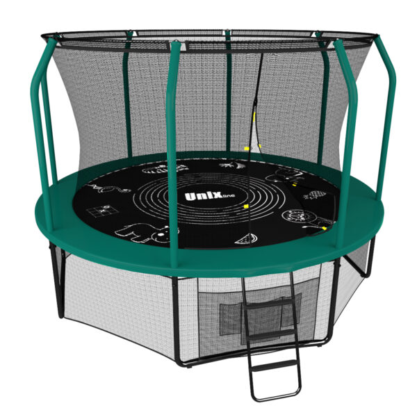 Фото 1 - Батут UNIXline SUPREME GAME 8 ft (green).